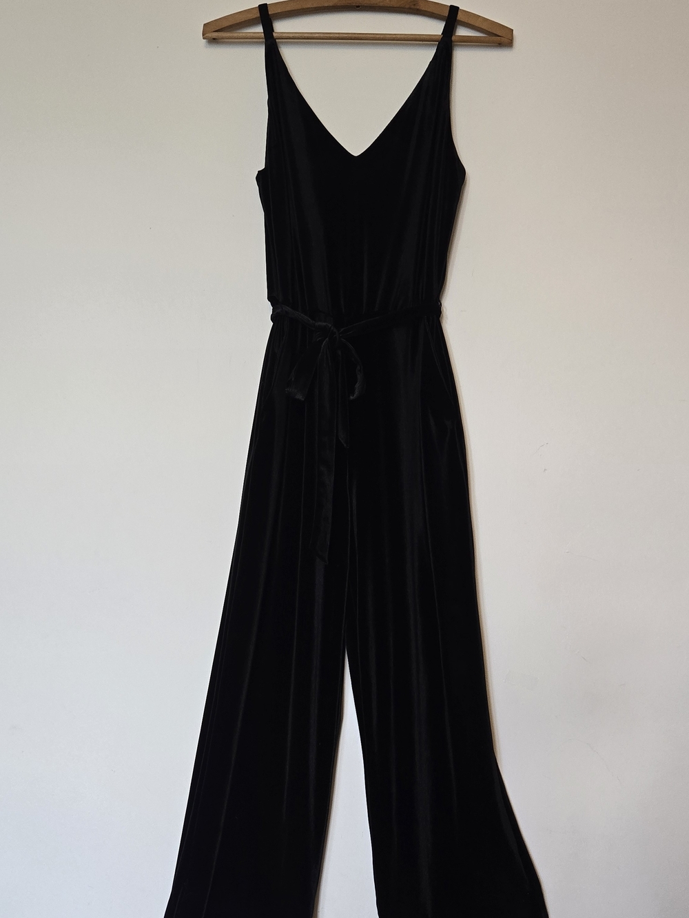 🖤 Banana Republic Velvet Wide Leg Jumpsuit | Belted | Petite 2P
